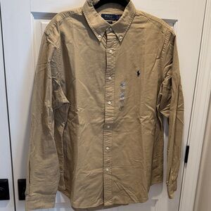 Polo by Ralph Lauren Men's Beige Button-Down Shirt